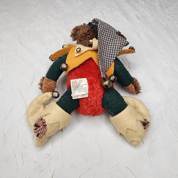 Ganz Cottage Collectibles Jester Teddy Bear Christmas Jolly Vintage Clown - Picture 3 of 9